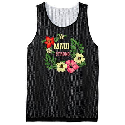 Pray For Maui Hawaii Strong Hawaiian Floral Mesh Reversible Basketball Jersey Tank