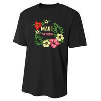 Pray For Maui Hawaii Strong Hawaiian Floral Performance Sprint T-Shirt