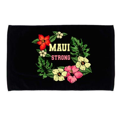 Pray For Maui Hawaii Strong Hawaiian Floral Microfiber Hand Towel