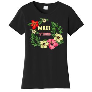 Pray For Maui Hawaii Strong Hawaiian Floral Women's T-Shirt