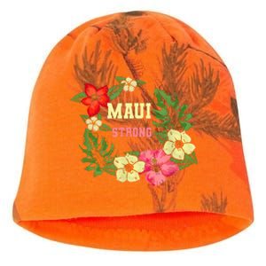 Pray For Maui Hawaii Strong Hawaiian Floral Kati - Camo Knit Beanie