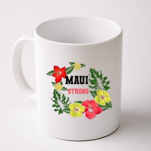 Pray For Maui Hawaii Strong Hawaiian Floral Coffee Mug