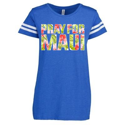 Pray For Maui Hawaii Strong  Maui Fire Relief Efforts Enza Ladies Jersey Football T-Shirt