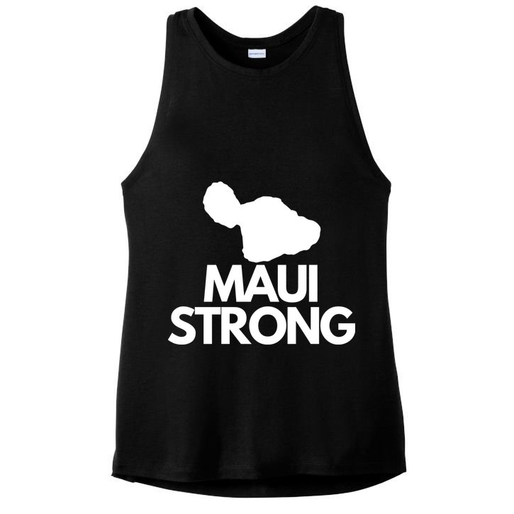 Pray For Maui Hawaii Strong Ladies PosiCharge Tri-Blend Wicking Tank