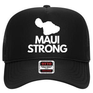 Pray For Maui Hawaii Strong High Crown Mesh Back Trucker Hat