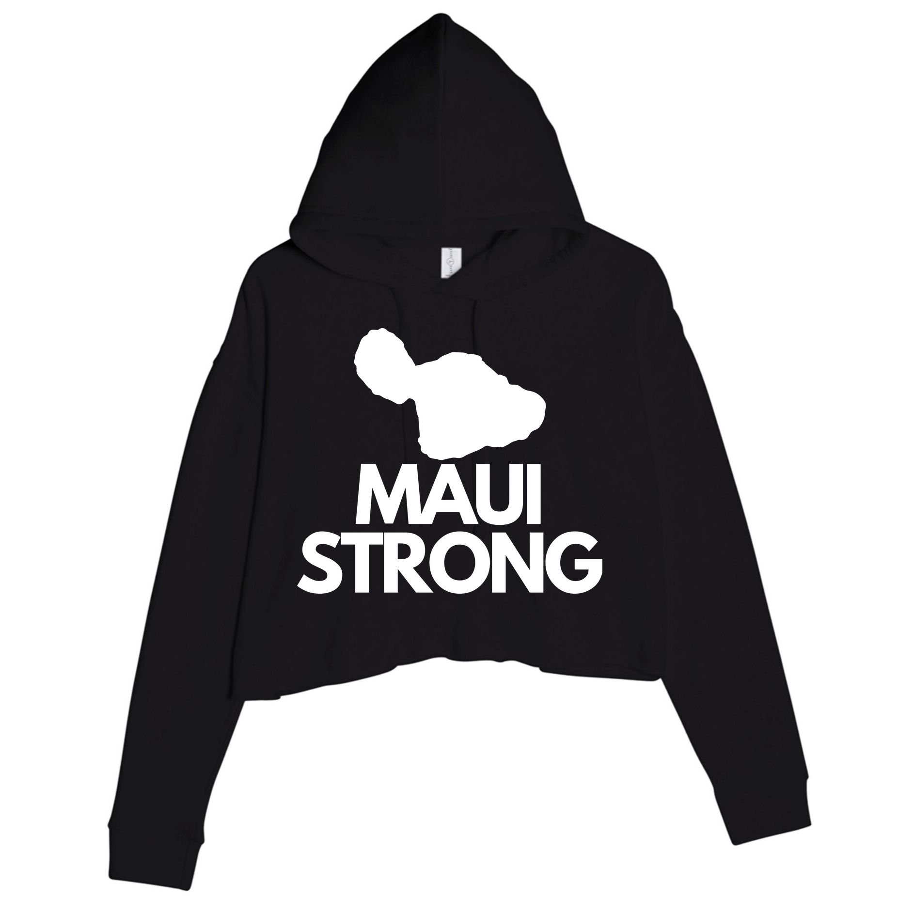 Pray For Maui Hawaii Strong Crop Fleece Hoodie