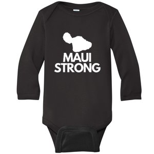 Pray For Maui Hawaii Strong Baby Long Sleeve Bodysuit