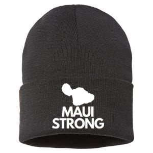 Pray For Maui Hawaii Strong Sustainable Knit Beanie