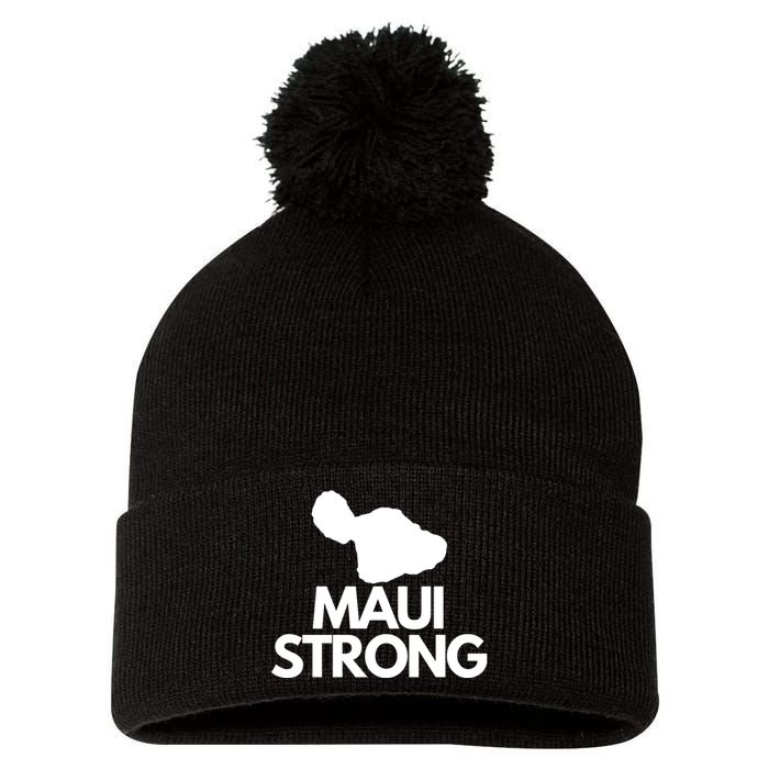 Pray For Maui Hawaii Strong Pom Pom 12in Knit Beanie