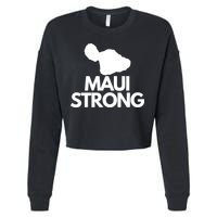 Pray For Maui Hawaii Strong Cropped Pullover Crew