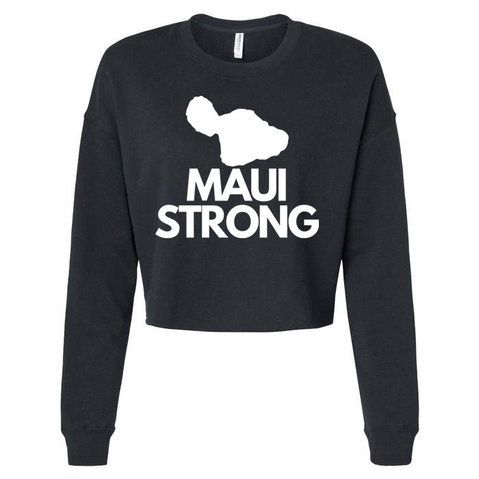 Pray For Maui Hawaii Strong Cropped Pullover Crew