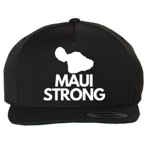 Pray For Maui Hawaii Strong Wool Snapback Cap