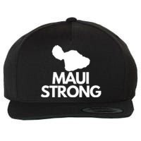 Pray For Maui Hawaii Strong Wool Snapback Cap