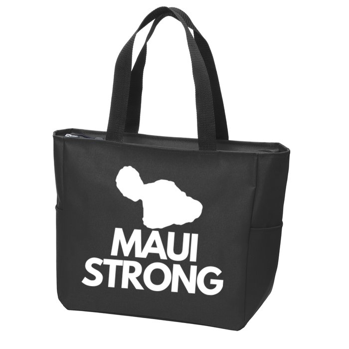 Pray For Maui Hawaii Strong Zip Tote Bag