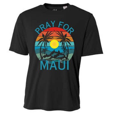 Pray For Maui Hawaii Wildflower Support Men Women Cooling Performance Crew T-Shirt