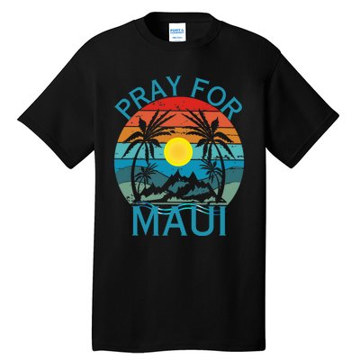 Pray For Maui Hawaii Wildflower Support Men Women Tall T-Shirt