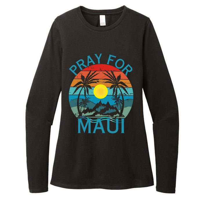 Pray For Maui Hawaii Wildflower Support Men Women Womens CVC Long Sleeve Shirt