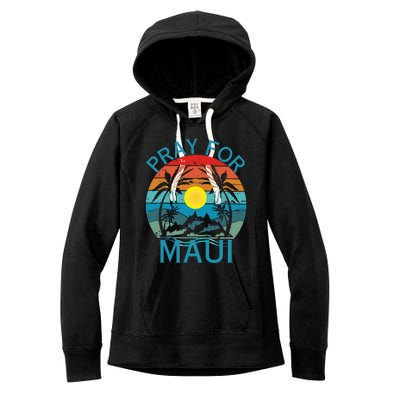 Pray For Maui Hawaii Wildflower Support Men Women Women's Fleece Hoodie