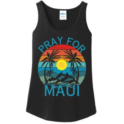 Pray For Maui Hawaii Wildflower Support Men Women Ladies Essential Tank