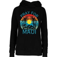 Pray For Maui Hawaii Wildflower Support Men Women Womens Funnel Neck Pullover Hood