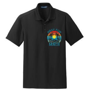 Pray For Maui Hawaii Wildflower Support Men Women Dry Zone Grid Polo