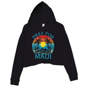 Pray For Maui Hawaii Wildflower Support Men Women Crop Fleece Hoodie