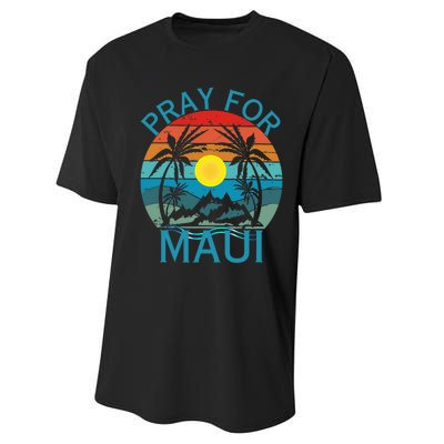 Pray For Maui Hawaii Wildflower Support Men Women Performance Sprint T-Shirt