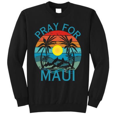 Pray For Maui Hawaii Wildflower Support Men Women Tall Sweatshirt