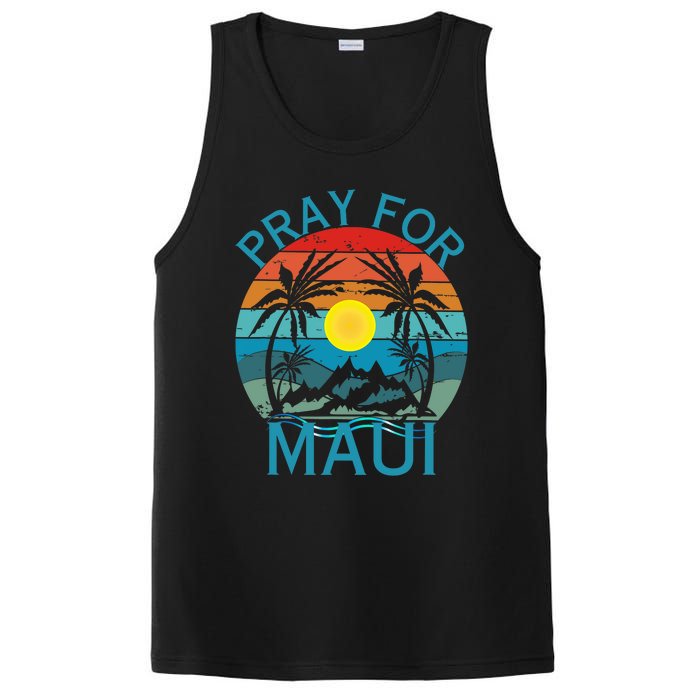 Pray For Maui Hawaii Wildflower Support Men Women PosiCharge Competitor Tank