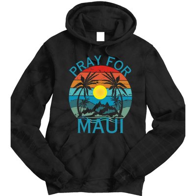 Pray For Maui Hawaii Wildflower Support Men Women Tie Dye Hoodie