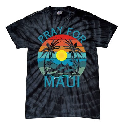 Pray For Maui Hawaii Wildflower Support Men Women Tie-Dye T-Shirt