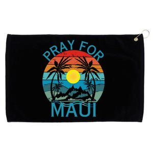 Pray For Maui Hawaii Wildflower Support Men Women Grommeted Golf Towel