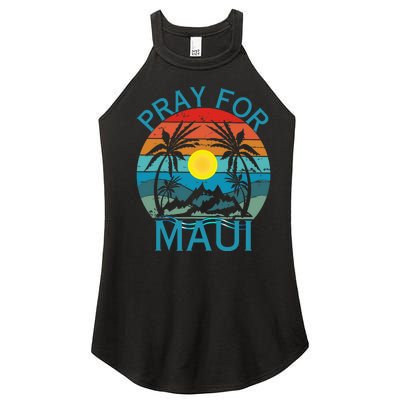 Pray For Maui Hawaii Wildflower Support Men Women Women's Perfect Tri Rocker Tank