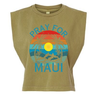 Pray For Maui Hawaii Wildflower Support Men Women Garment-Dyed Women's Muscle Tee