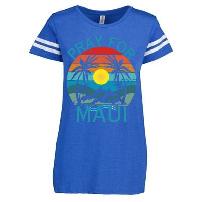 Pray For Maui Hawaii Wildflower Support Men Women Enza Ladies Jersey Football T-Shirt