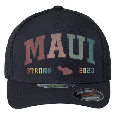 Pray For Maui Hawaii Strong Vintage Design Flexfit Unipanel Trucker Cap