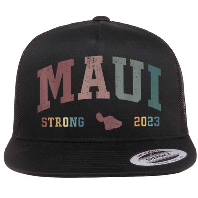 Pray For Maui Hawaii Strong Vintage Design Flat Bill Trucker Hat