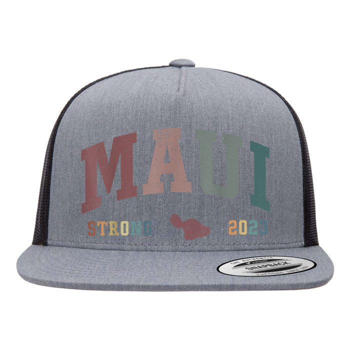 Pray For Maui Hawaii Strong Vintage Design Flat Bill Trucker Hat