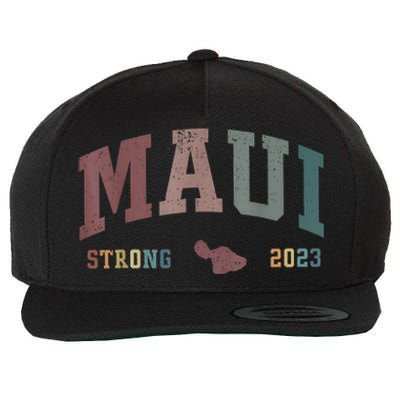 Pray For Maui Hawaii Strong Vintage Design Wool Snapback Cap