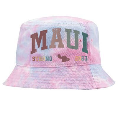 Pray For Maui Hawaii Strong Vintage Design Tie-Dyed Bucket Hat