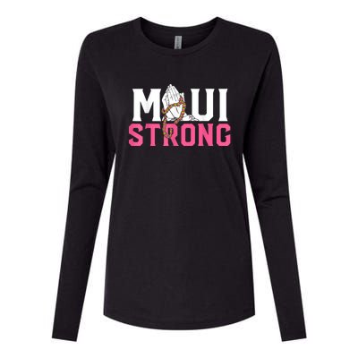 Pray For Maui Hawaii Strong Womens Cotton Relaxed Long Sleeve T-Shirt