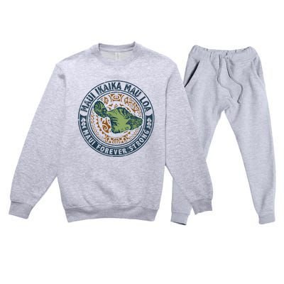 Pray For Maui Hawaii Strong Premium Crewneck Sweatsuit Set