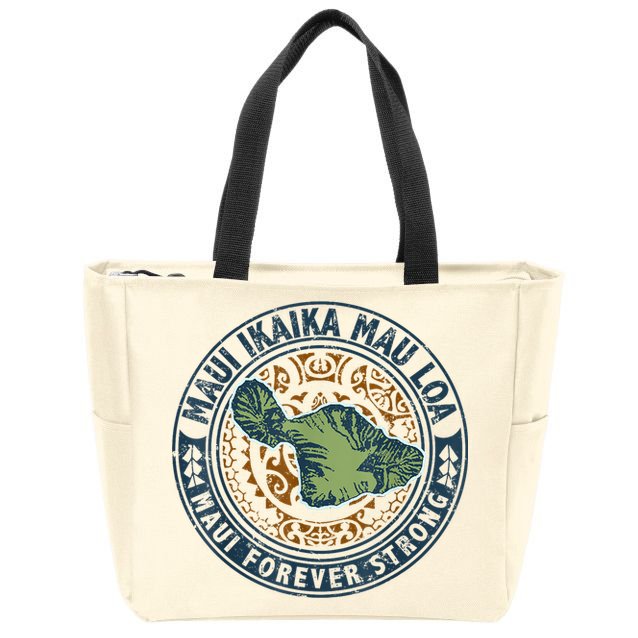 Pray For Maui Hawaii Strong Zip Tote Bag