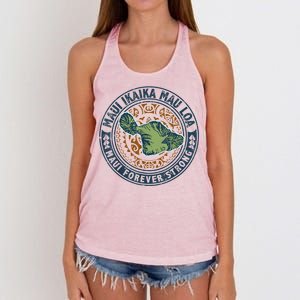 Pray For Maui Hawaii Strong Women's Knotted Racerback Tank