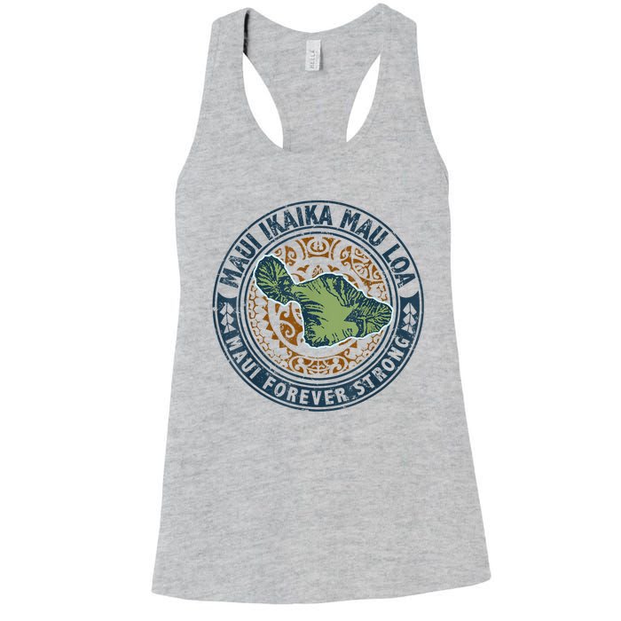 Pray For Maui Hawaii Strong Women's Racerback Tank