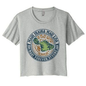 Pray For Maui Hawaii Strong Women's Crop Top Tee