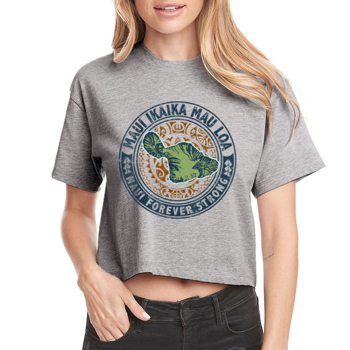 Pray For Maui Hawaii Strong Women's Crop Top Tee