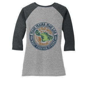 Pray For Maui Hawaii Strong Women's Tri-Blend 3/4-Sleeve Raglan Shirt