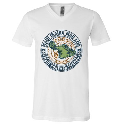 Pray For Maui Hawaii Strong V-Neck T-Shirt