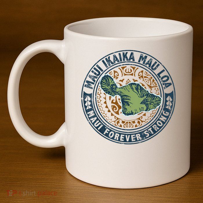 Pray For Maui Hawaii Strong 11oz C Handle Ceramic Mug